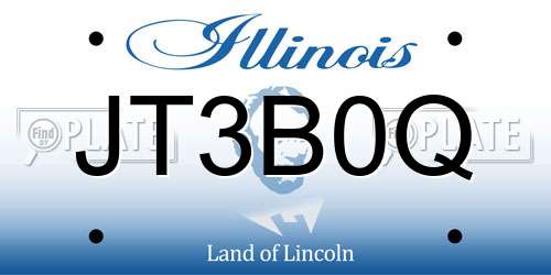 JT3B0Q Illinois License Plate