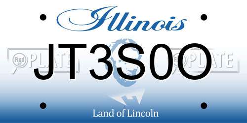 JT3S0O Illinois License Plate