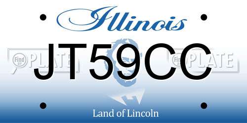 JT59CC Illinois License Plate