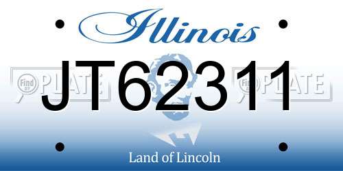 JT62311 Illinois License Plate