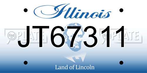 JT67311 Illinois License Plate