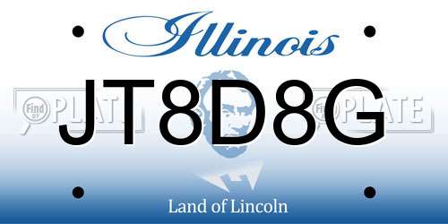 JT8D8G Illinois License Plate