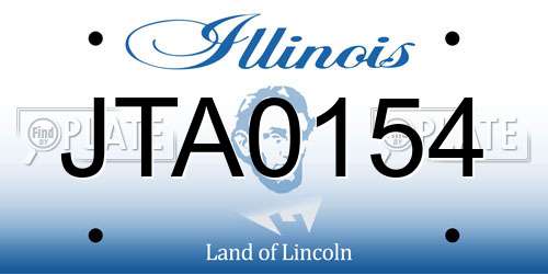 JTA0154 Illinois License Plate