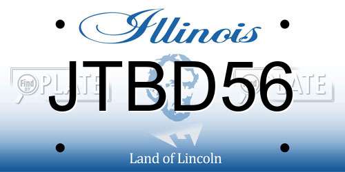 JTBD56 Illinois License Plate