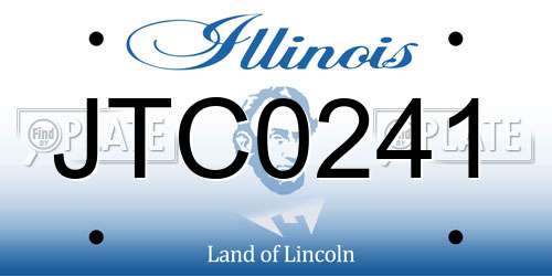 JTC0241 Illinois License Plate