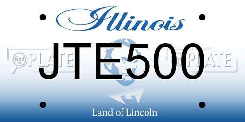 JTE500 Illinois License Plate