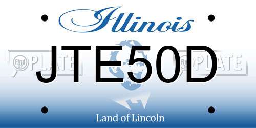 JTE50D Illinois License Plate