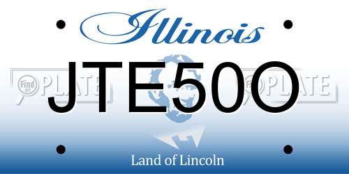 JTE50O Illinois License Plate