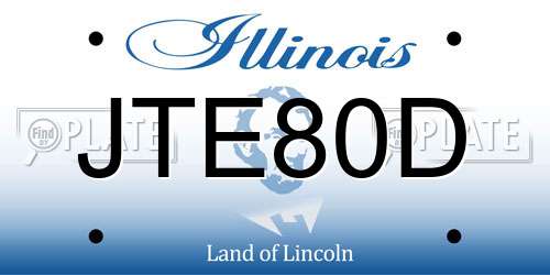 JTE80D Illinois License Plate