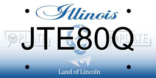 JTE80Q Illinois License Plate