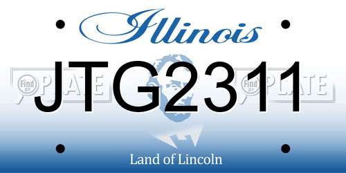 JTG2311 Illinois License Plate