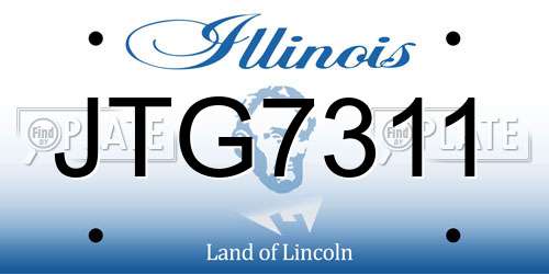 JTG7311 Illinois License Plate