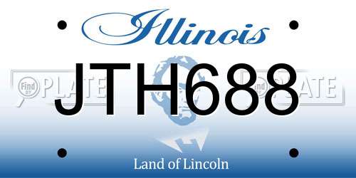 JTH688 Illinois License Plate