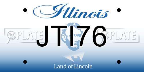 JTI76 Illinois License Plate