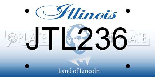 JTL236 Illinois License Plate