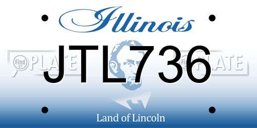JTL736 Illinois License Plate