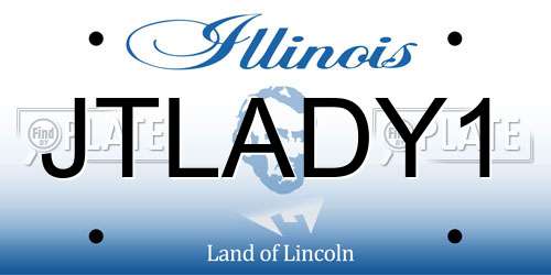 JTLADY1 Illinois License Plate