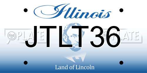 JTLT36 Illinois License Plate