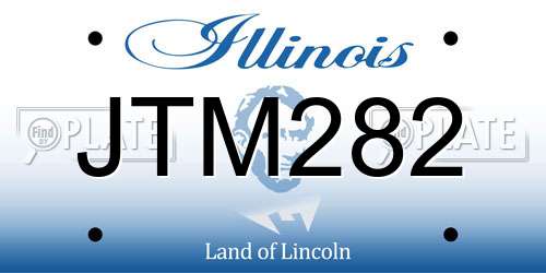 JTM282 Illinois License Plate