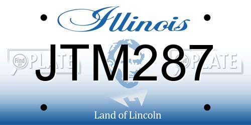 JTM287 Illinois License Plate