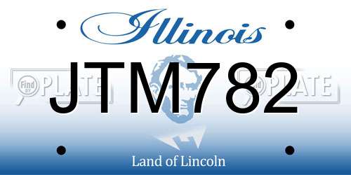 JTM782 Illinois License Plate