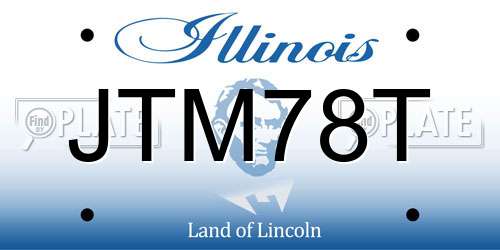 JTM78T Illinois License Plate