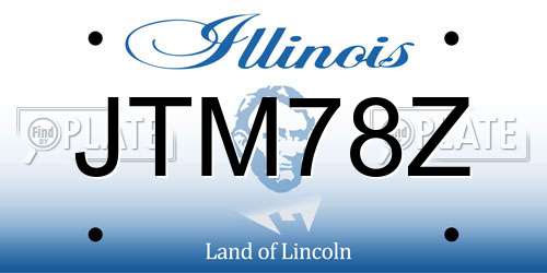 JTM78Z Illinois License Plate