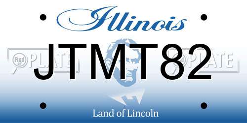 JTMT82 Illinois License Plate