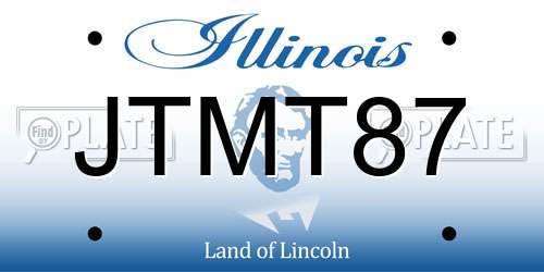 JTMT87 Illinois License Plate