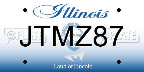 JTMZ87 Illinois License Plate