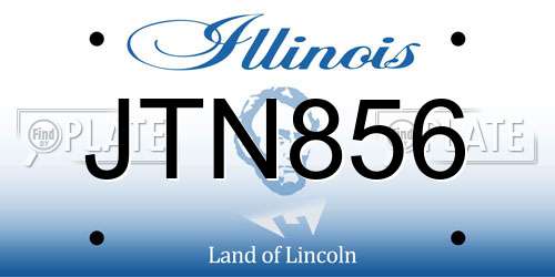 JTN856 Illinois License Plate
