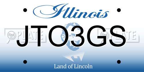 JTO3GS Illinois License Plate