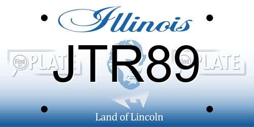 JTR89 Illinois License Plate