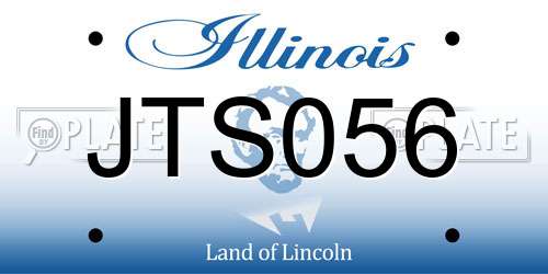 JTS056 Illinois License Plate