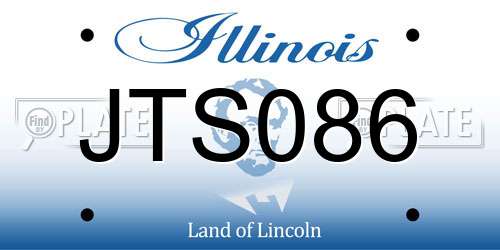 JTS086 Illinois License Plate