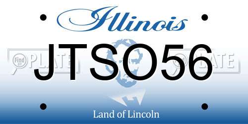 JTSO56 Illinois License Plate