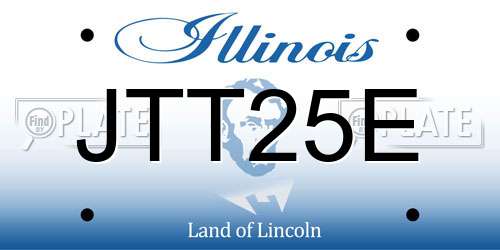 JTT25E Illinois License Plate