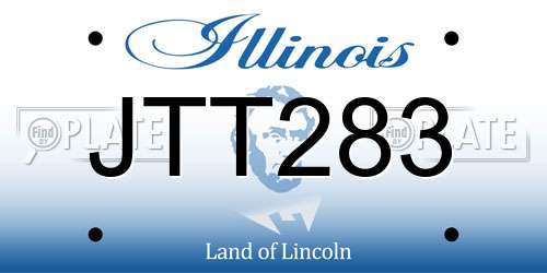 JTT283 Illinois License Plate