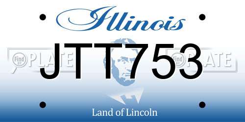 JTT753 Illinois License Plate