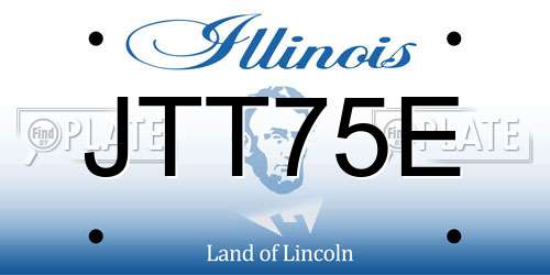 JTT75E Illinois License Plate