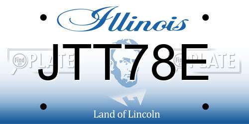 JTT78E Illinois License Plate