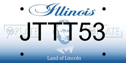 JTTT53 Illinois License Plate