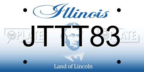 JTTT83 Illinois License Plate