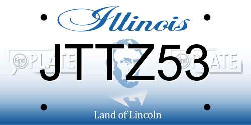 JTTZ53 Illinois License Plate