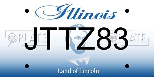 JTTZ83 Illinois License Plate