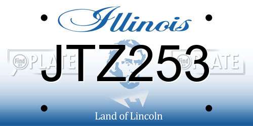 JTZ253 Illinois License Plate