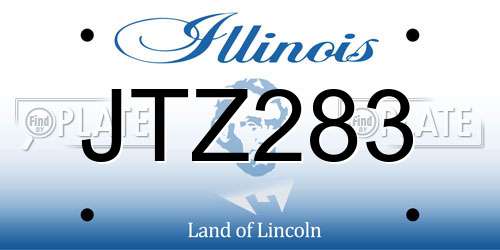 JTZ283 Illinois License Plate