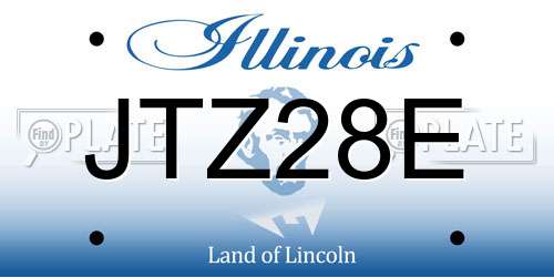 JTZ28E Illinois License Plate