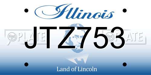 JTZ753 Illinois License Plate
