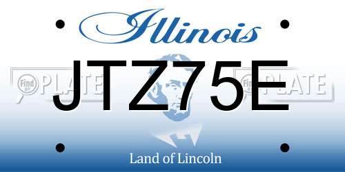 JTZ75E Illinois License Plate
